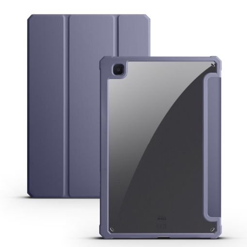 Samsung Galaxy Tab S6 Lite Smart Leather Case Purple - 1