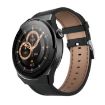 GW69 Plus Smart Watch, BT Call, Heart Rate, BP, Oxygen, Black/Leather - 1