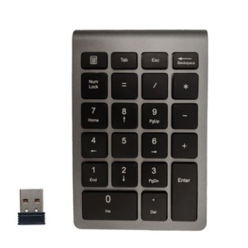 BT304 Mini Wireless Laptop Keyboard, 22 Keys, 2.4G, Gray - 1
