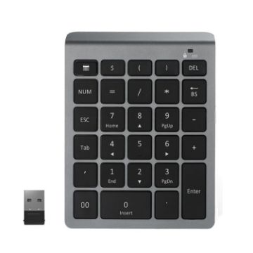 BT302 Gray 28-Key Mini Wireless Laptop Keyboard 2.4G - 1