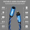 EMK 1.5m Blue Male-Female SPDIF Optical Audio Extension Cable - 5
