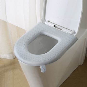 Gray Thickened Waterproof Washable Household Toilet Seat - 1