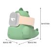 Cute Dinosaur Silicone Charging Stand for Apple Watch, 2 PCS (Grey) - 6