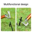 Orange Multifunctional Tent Hammer  Outdoor Camping Ground Nail Tool - 4