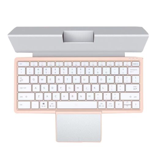 KF8700 78 Key Bluetooth Keypad with Touchpad & PU Leather (Pink) - 1