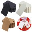 100pcs Waves Kraft Paper Gift Tags: Christmas Wedding Party Black - 2