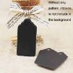 100pcs Waves Kraft Paper Gift Tags: Christmas Wedding Party Black - 3