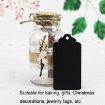 100pcs Waves Kraft Paper Gift Tags: Christmas Wedding Party Black - 5