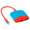 H0231 Portable Expansion Dock for Mobile/Nintendo Switch (Red Blue) - 1