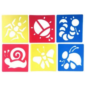 DIY Drawing Stencil for Children - Colorful Hollow Copy Board H-16 - 1