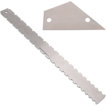 GNR3 Stainless Steel Bass Guitar Neck Ruler, Double Teeth+Leveling - 1