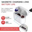 GM-912 Digital Hearing Aid with Display and Charger (Red Blue) - 3