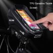 WILD MAN XT1 Bicycle EVA Hard Shell Phone Handlebar Bag (1L, Twill) - 3