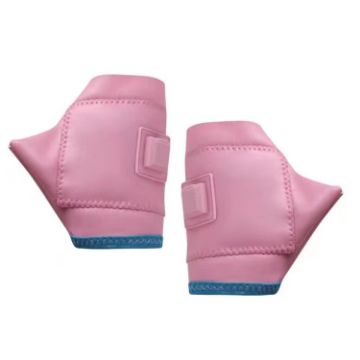 Adjustable Temperature Rechargeable Heated Half Finger Gloves, S (Pink) - 1