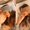 Golovejoy Soundproof Earmuffs + Earplugs Sleep Eye Mask, Beige - 4