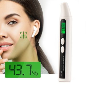 HS-018 Skin Analyzer LCD Display Moisture & Oil Tester (White) - 1