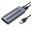 HS-716MG USB3.0 10-Port Aluminum Alloy Extension HUB 12V/4A - 1