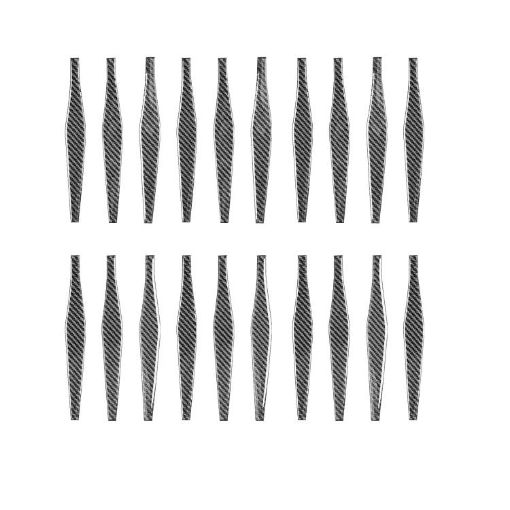 Chevrolet Corvette C8 Wheel Trim Stickers Set (20pcs, Black) - 1