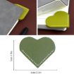 Mini Business Student Portable Pink PU Leather Heart Bookmark - 3