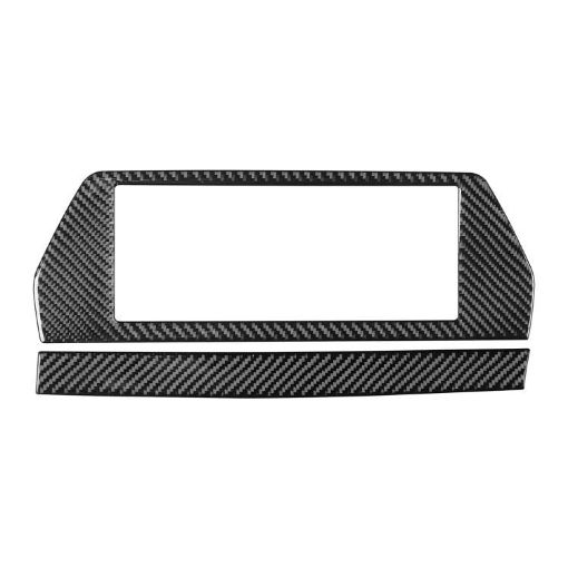 BMW 8 Series G14 RHD Nav Screen Frame Sticker Black 2pc Set - 1