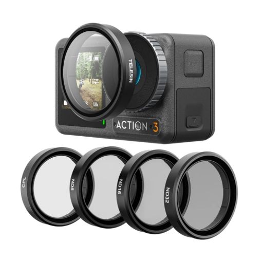 DJI OSMO Action 3/4 TELESIN ND CPL Filter Set (CPL+ND8/16/32) - 1