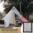Fireproof Grey Tent Stove Chimney Anti-Scalding Cover - 4