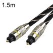 EMK HB/A6.0 SPDIF Optical Cable, 1.5m High-Def Audio, Black White Net - 1