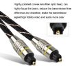 EMK HB/A6.0 SPDIF Optical Cable, 1.5m High-Def Audio, Black White Net - 3