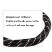 EMK HB/A6.0 SPDIF Optical Cable, 1.5m High-Def Audio, Black White Net - 4