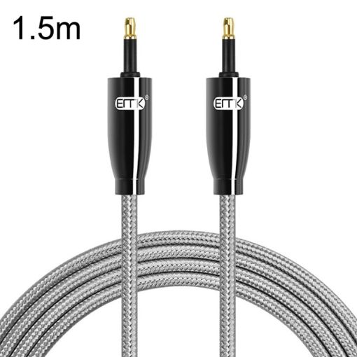 EMK QH4.0 Mini Toslink 3.5mm SPDIF Audio Cable, 1.5m, Black - 1