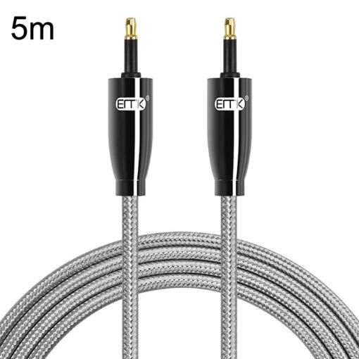 EMK QH4.0 Mini Toslink 3.5mm SPDIF Audio Cable, 5m (Black) - 1