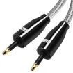 EMK QH4.0 Mini Toslink 3.5mm SPDIF Audio Cable, 5m (Black) - 2