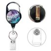 2pcs Retractable Badge Reel Vintage Compass Map Name Tag Holder 65cm - 3