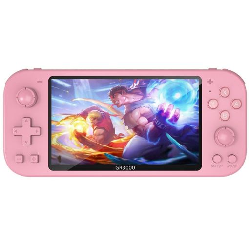 RG3000 Mini Handheld Game Console - Pink, Supports Double Handle - 1