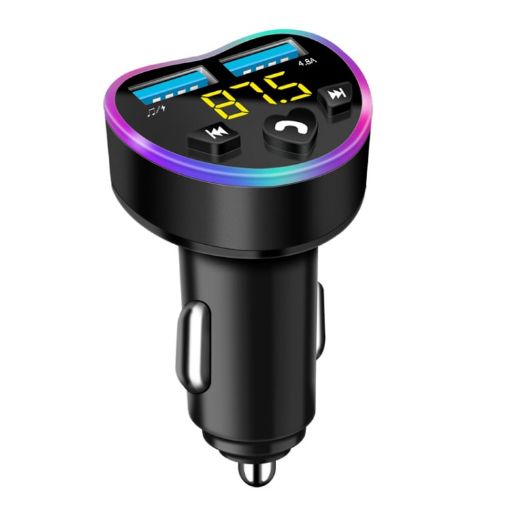 4.8A Car MP3 Bluetooth FM Transmitter & Charger, Black Model - 1