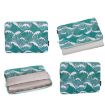 H3-04 15" Green Wave PU Leather Laptop Liner & Tablet Sleeve - 2
