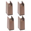 Adjustable Furniture Feet, 4pcs/set, 100mm High, Brown Plywood, 10-37mm - 1