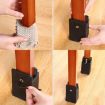 4pcs Adjustable Furniture Heightening Feet Pads, 100mm, Brown Plywood - 6
