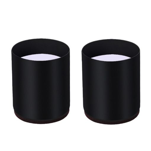 2pcs Furniture Carbon Steel Heightening Pads, Round 6x5cm (Black) - 1
