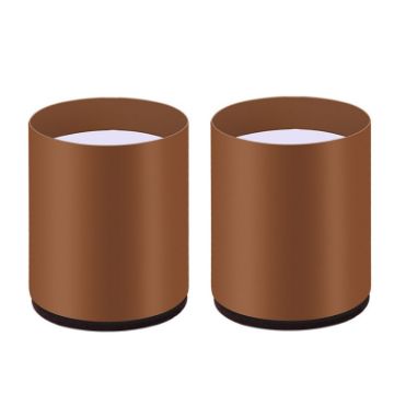 Set of 2 Round Carbon Steel Heightening Foot Pads 6x10cm (Brown) - 1