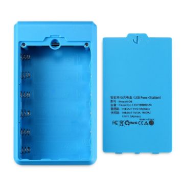 Q6 18650 Battery Box Charger Case, 6 Sections, Blue, Ordinary Style - 1