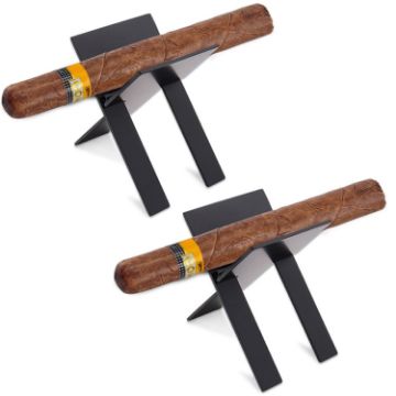 2pcs Portable Folding Stainless Steel Cigar and Cigarette Holder - 1