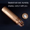 Gold Metal Cigar Humidor Tube with Humidity Display - 6