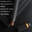 Black Metal Cigar Humidor Storage Tube - Convenient and Secure - 6