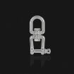 360 Rotating 8-Shaped Snap Ring Hook, M8 Type 304 Stainless Steel - 1