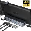 Steam Deck Dock: HDMI+RJ45+2 USB 3.0+USB-C+PD 100W 6-In-1 Station - 1