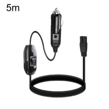 Car Refrigerator Cable 12V/24V, 5m Power Cord with Switch Plug - 1