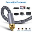 1.5m RCA Coaxial Digital Audio Cable SPDIF for Subwoofer (Silver Gray) - 3