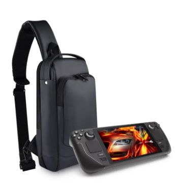 Steam Deck Game Console Crossbody Bag (Black) - 1