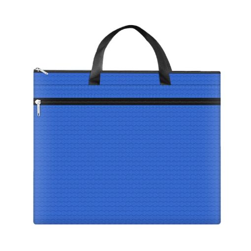 Large-Capacity Waterproof Zipper File Bag, A3 Oxford Cloth (Blue) - 1